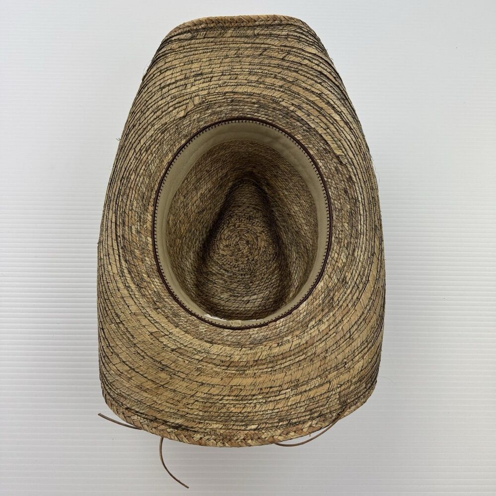 Stetson Rodeo Dr Monterrey Bay Straw Cowboy Hat 6 3/4 Western Palm Leaf - Picture 5 of 14